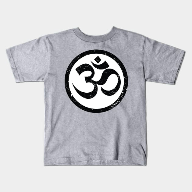 Vintage Yoga Ohm Symbol T-Shirt Kids T-Shirt by glutenfreegear